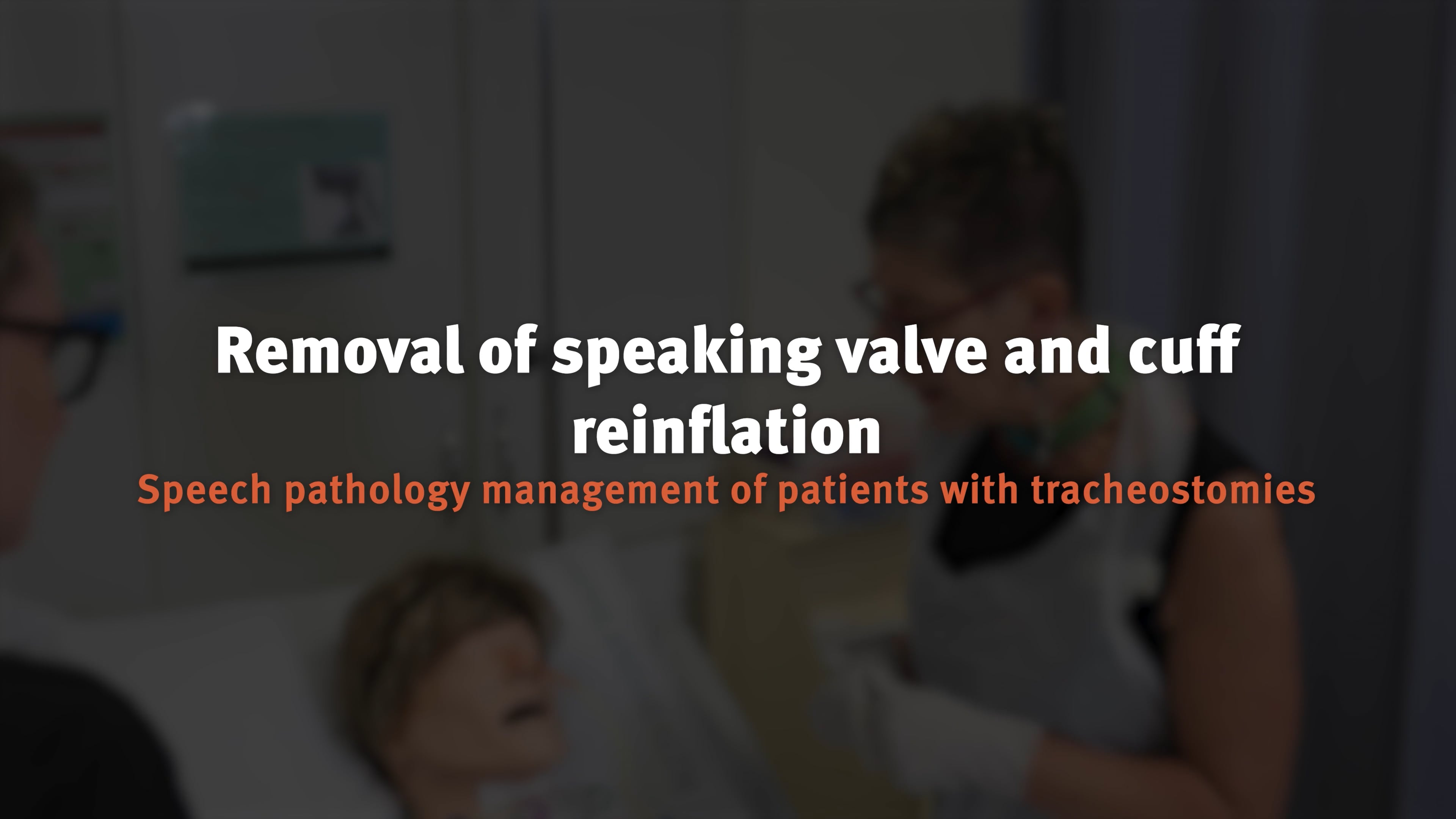 Removal of speaking valve and cuff reinflation